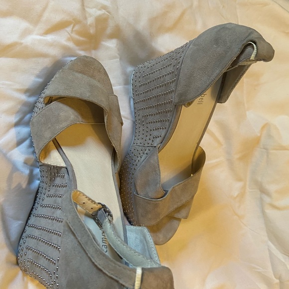 Jeffrey Campbell Shoes - Jeffery Campbell La Bomba suede studded wedges